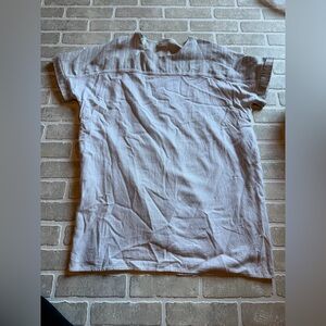 Hidden Alley Casual White Linen Dress